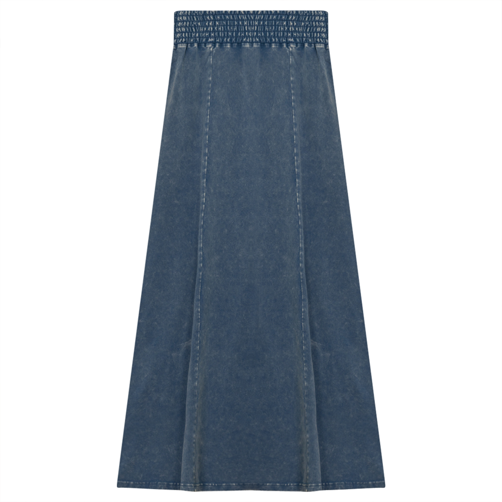 Stylish Women's Wash Denim Skirt - High Waist A-Line Denim Skirt for Casual Outfits & Summer Fashion | Perfect for Streetwear, Dating, and Office Wear