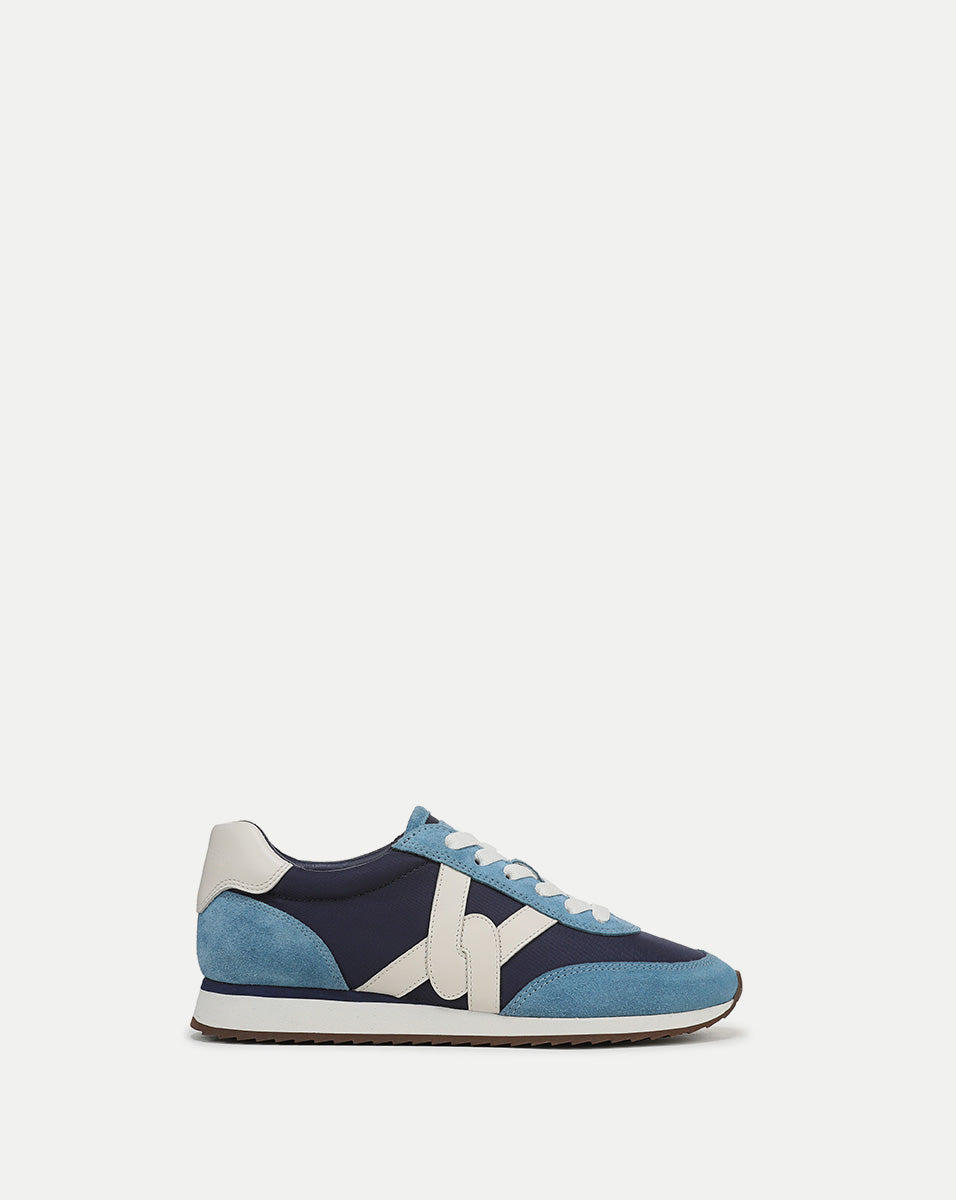 Penrose Sneakers for Women - Navy Blue & Lily Print Fashion Running Shoes | Comfortable Walking & Gym Workout Shoes for Casual Wear & Active Lifestyle