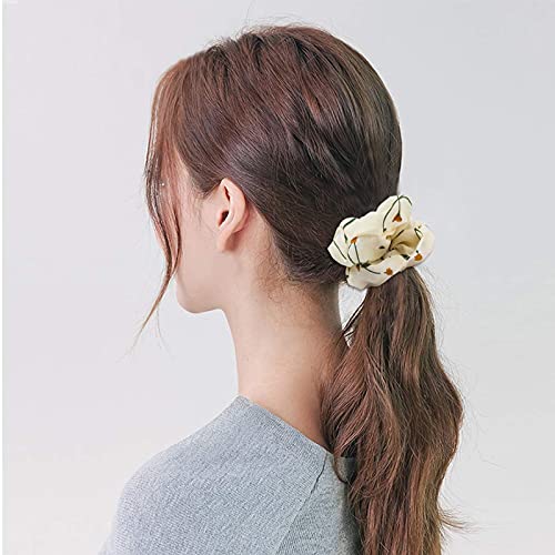 Shidara Chiffon Scrunchies for Women & Girls – Soft Elastic Hair Bands, Scrunchy Hair Ties (8-Piece Set, Multi-Color) – Perfect for School, Work, Gym & Everyday Styling