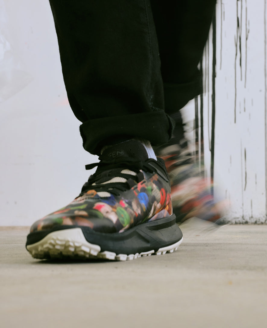 Men's 450 Dirt Hiking Shoes - Ultra Heavy Duty & Palm Graphic Design | Multi/Black Color | Perfect for Outdoor Adventures, Trail Hiking & Mountain Climbing