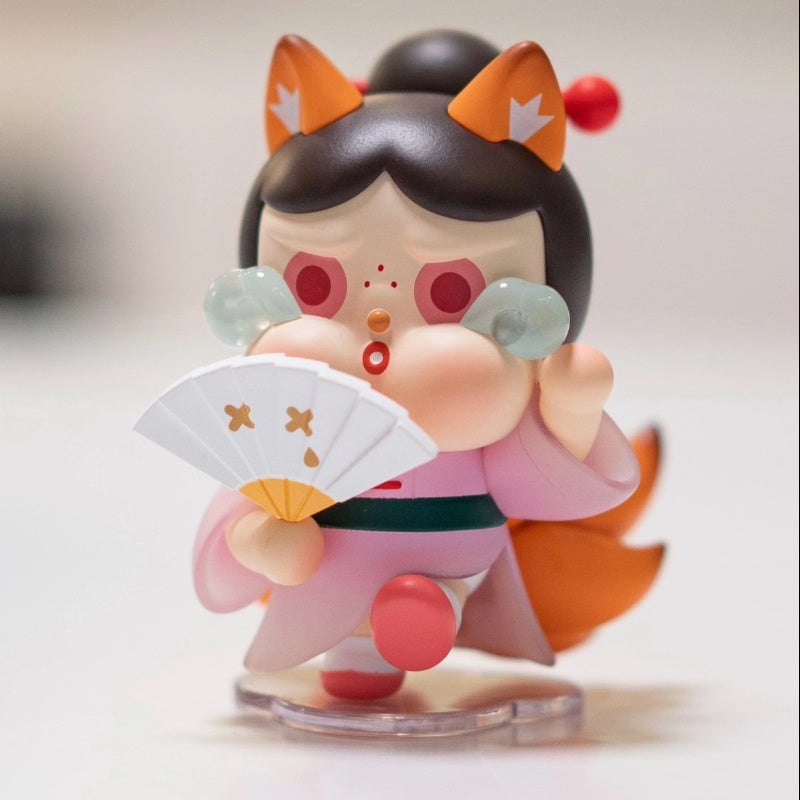 Limited Edition Crybaby Matchless Pop Mart 14th Anniversary Fox Spirit Collectible Figure - Perfect for Anime Fans, Gift Giving & Display Collections