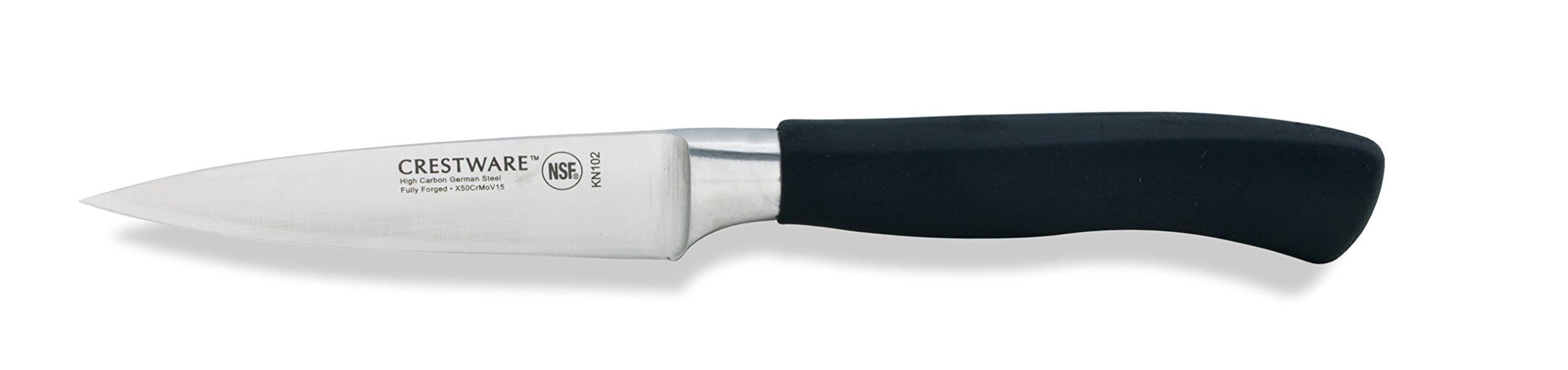 Crestware KN102 Elite Pro Paring Knife 3.5 Inch Stainless Steel Blade - Perfect for Peeling, Slicing & Precision Cutting in Kitchen & Cooking