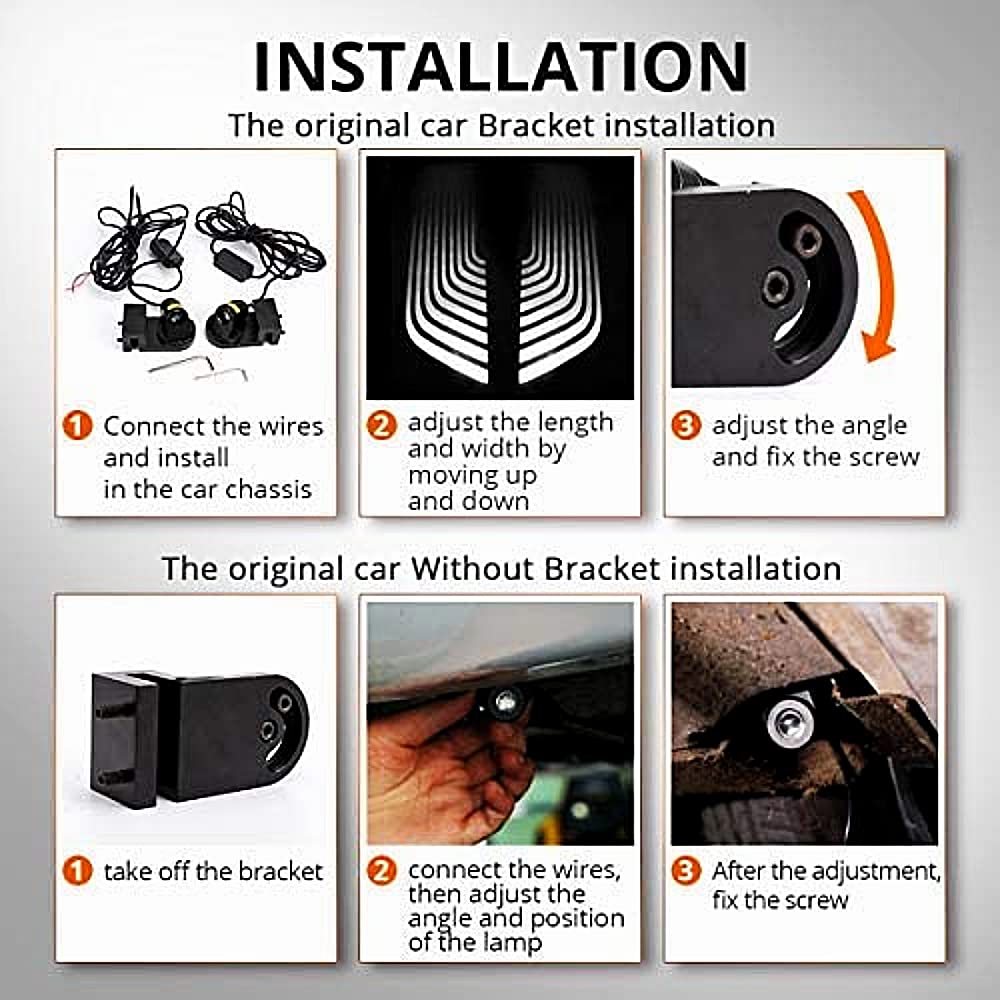 Universal Car Door Welcome Lights - LED Angel Wings Projector, Neon Ground Effect Lights for Cars, Side Door Step Courtesy Floor Illumination - Perfect for Nighttime Safety & Custom Car Aesthetics
