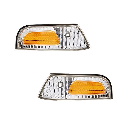 RAREELECTRICAL Ford Crown Victoria Side Marker Lights - Set of 2 | Compatible with Special Edition Models Fo2521147, Fo2520147 | OEM Part Numbers XW7Z-15A201-AB, XW7Z-15A201-BB | Perfect for Night Driving & Vehicle Customization