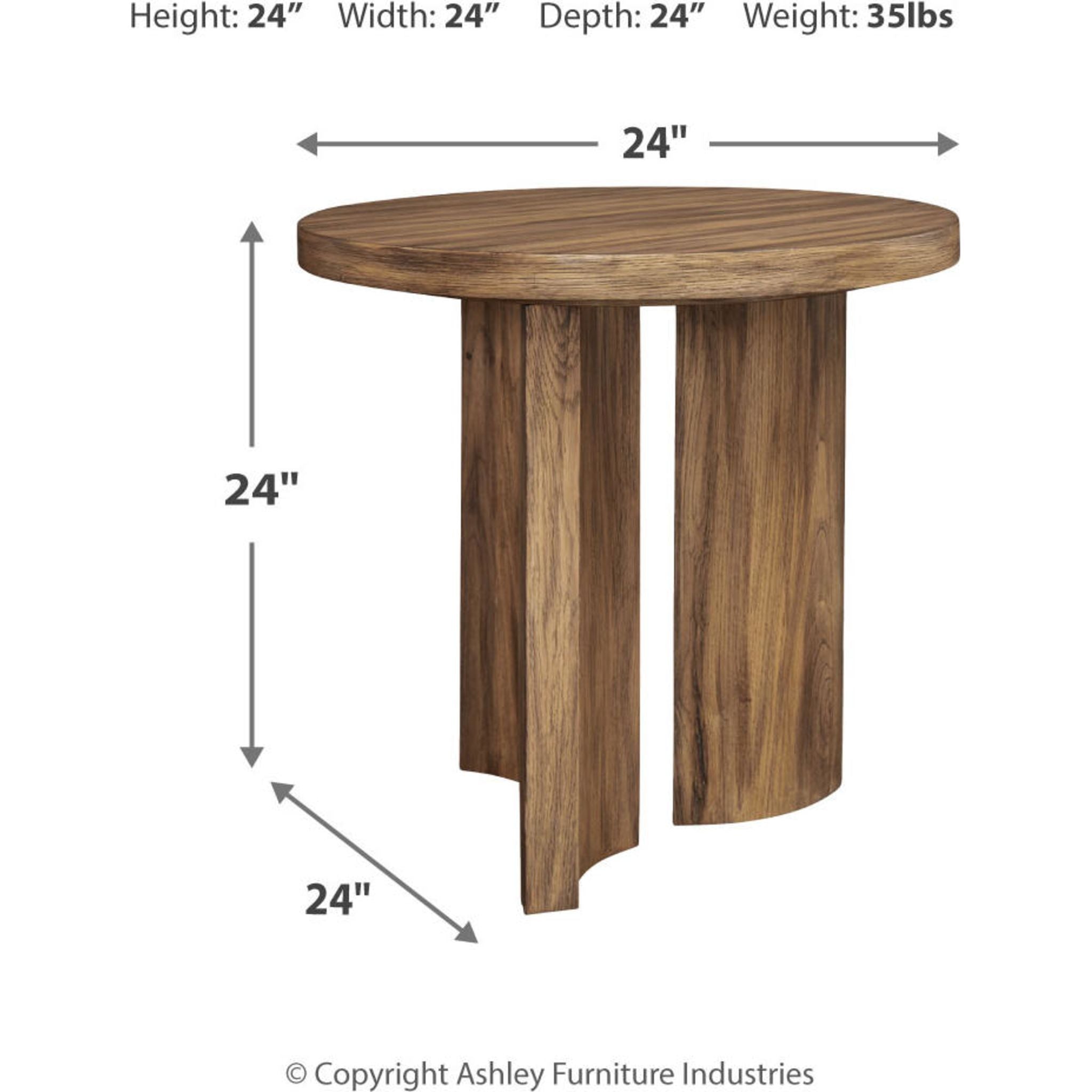 Austanny End Table - Warm Brown Wooden Nightstand for Living Room, Bedroom & Office - Stylish Side Table with Storage Shelf for Home Decor
