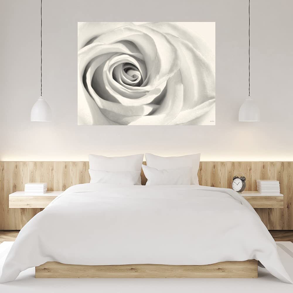 Lori Deiter Fine Art Canvas Rose II Wall Decor - 32x24 Inches - Ready to Hang Floral Painting for Living Room, Bedroom, Office - Perfect for Home, Hotel & Restaurant Decor