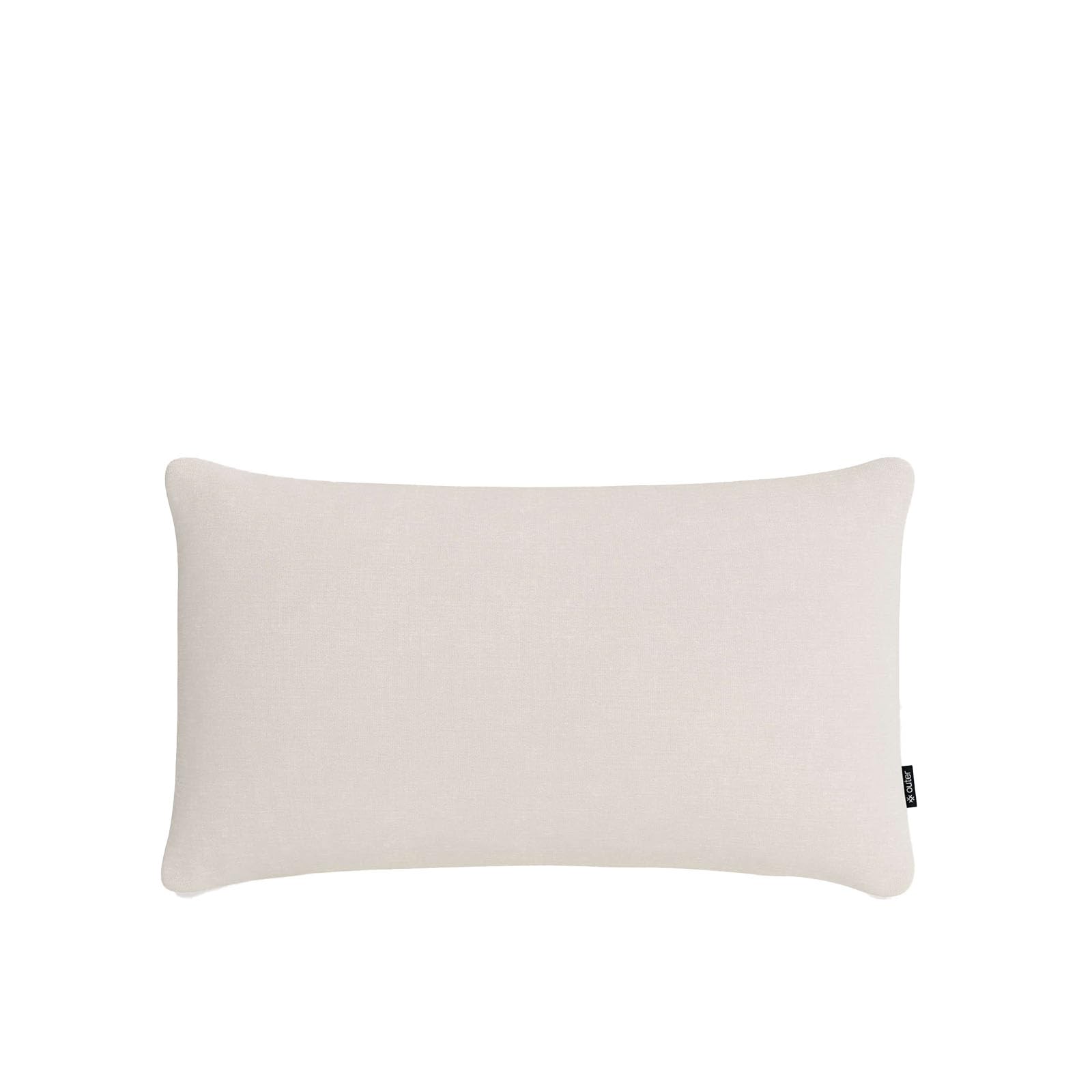 Outdoor Throw Pillow with OuterWeave Performance Fabric - Decorative Patio Cushion for Garden, Porch & Poolside Furniture - Machine Washable Cover & Insert - Pailsades Cream, 12