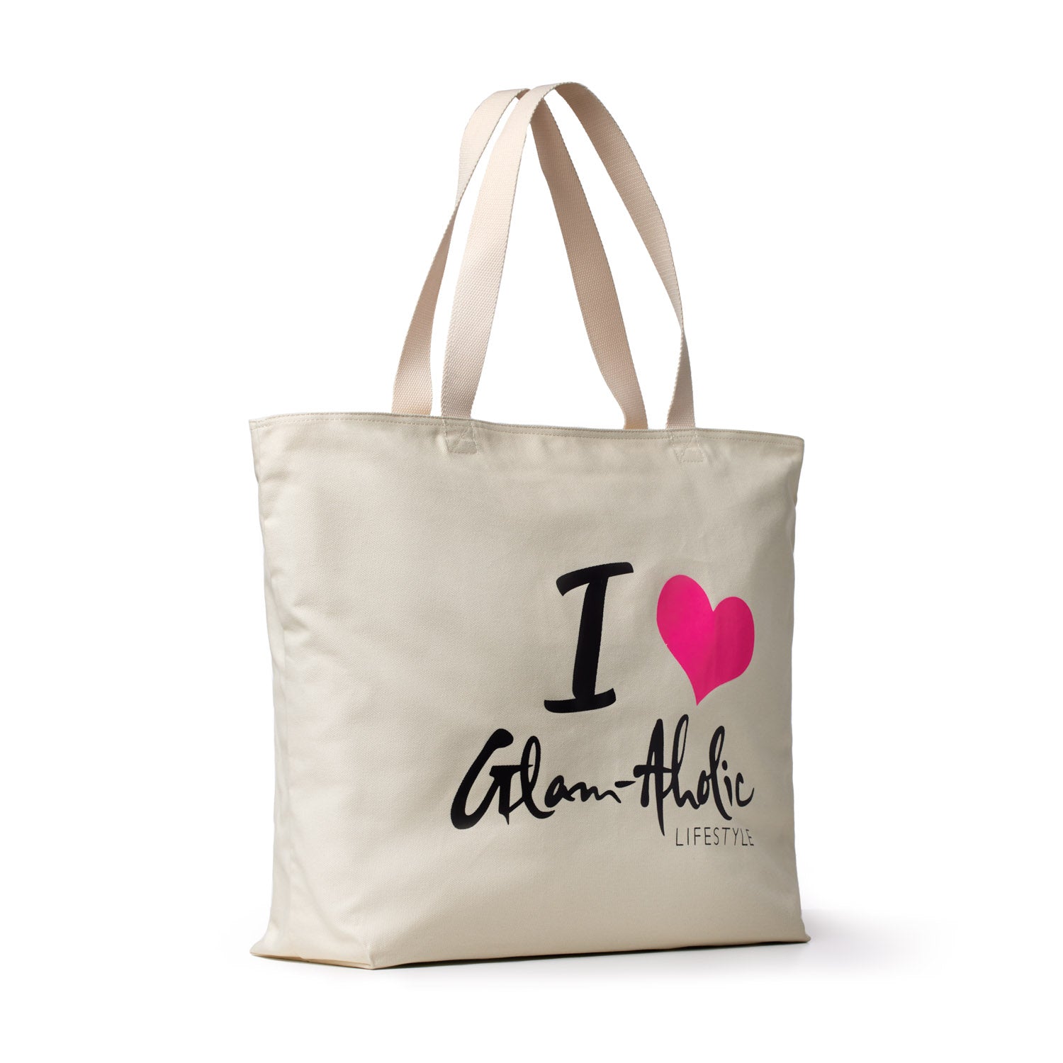 Signature Logo Canvas Tote Bag - Hot Pink | Durable & Stylish Eco-Friendly Shopper for Groceries, Beach, Work & Travel