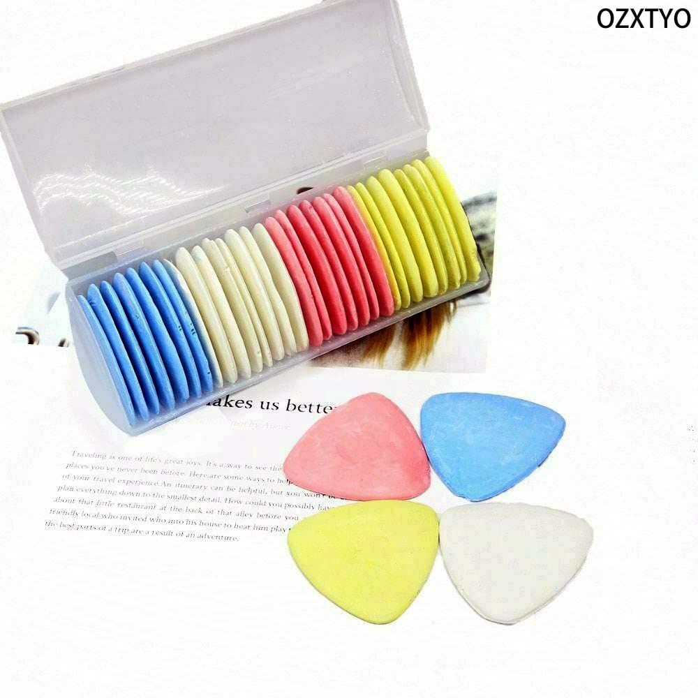 Triangle Tailors Chalk - 30 Pieces Sewing Fabric Chalk & Markers for Quilting, Dressmaking & DIY Crafts - Perfect for Fabric Marking, Pattern Tracing & Sewing Projects
