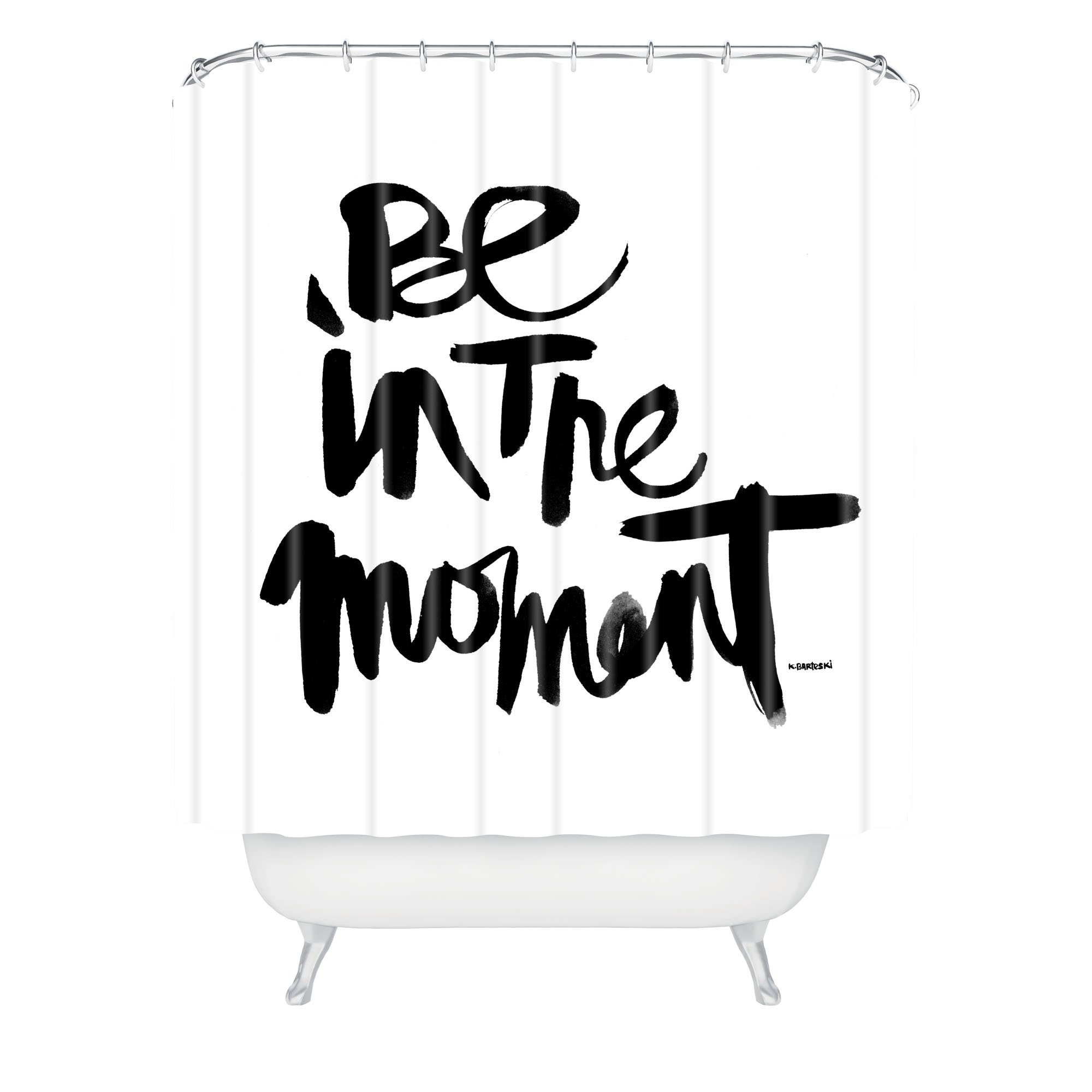 Be In The Moment Shower Curtain by Kal Barteski | 69x72 Inches Waterproof Bathroom Decor | Modern Abstract Art for Home & Spa Relaxation
