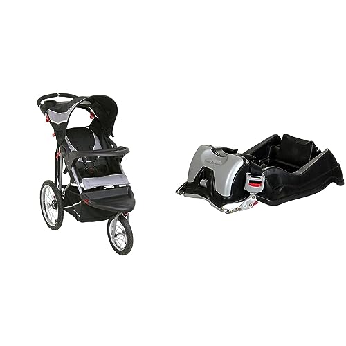 Baby Trend Expedition Jogger Stroller with EZ Flex Loc 32 Infant Car Seat Base - Lightweight Travel System for Newborns to 50 lbs, Black (Phantom) | Perfect for Running, Shopping & Outdoor Adventures