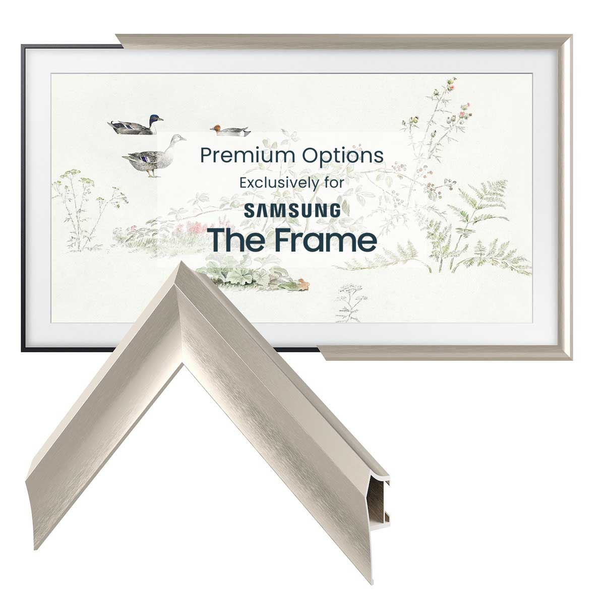 German Silver Alloy Prismatic Samsung Frame Bezel - Premium TV Accessory for Home Theater & Modern Living Room Decor