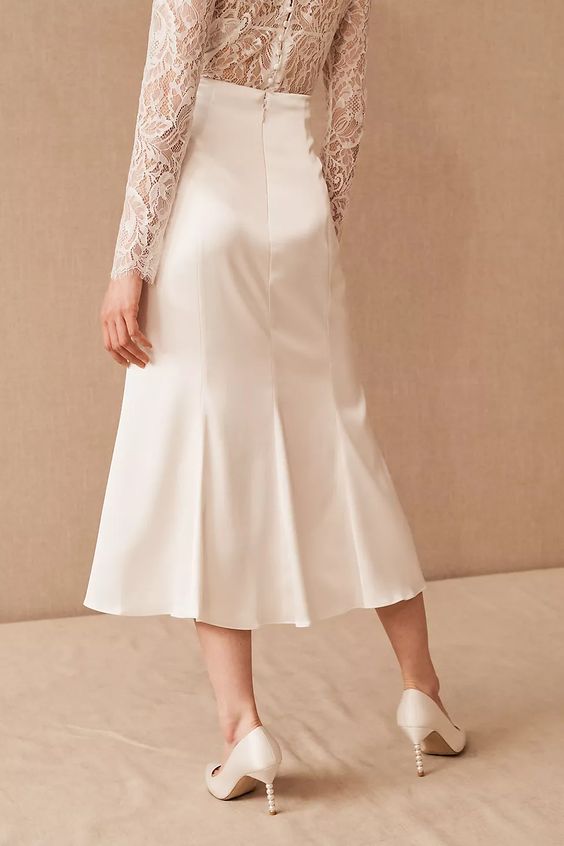 Catherine Deane Alina Skirt - Women's Flowy Midi Skirt with High Waist & Side Slit | Perfect for Weddings, Parties & Date Nights