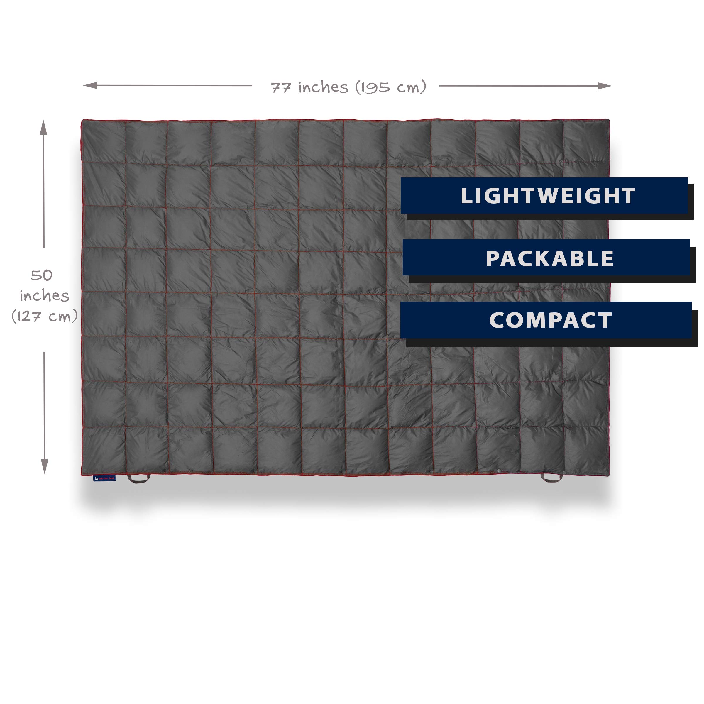 Premium Down Camping Blanket - Olive & Gray Bundle - Ultra Lightweight, Packable & Warm 650 Fill Power Water-Resistant Quilt for Outdoor Adventures, Hiking, Backpacking, Travel & Picnics | Cozy Home Use & Emergency Survival Gear