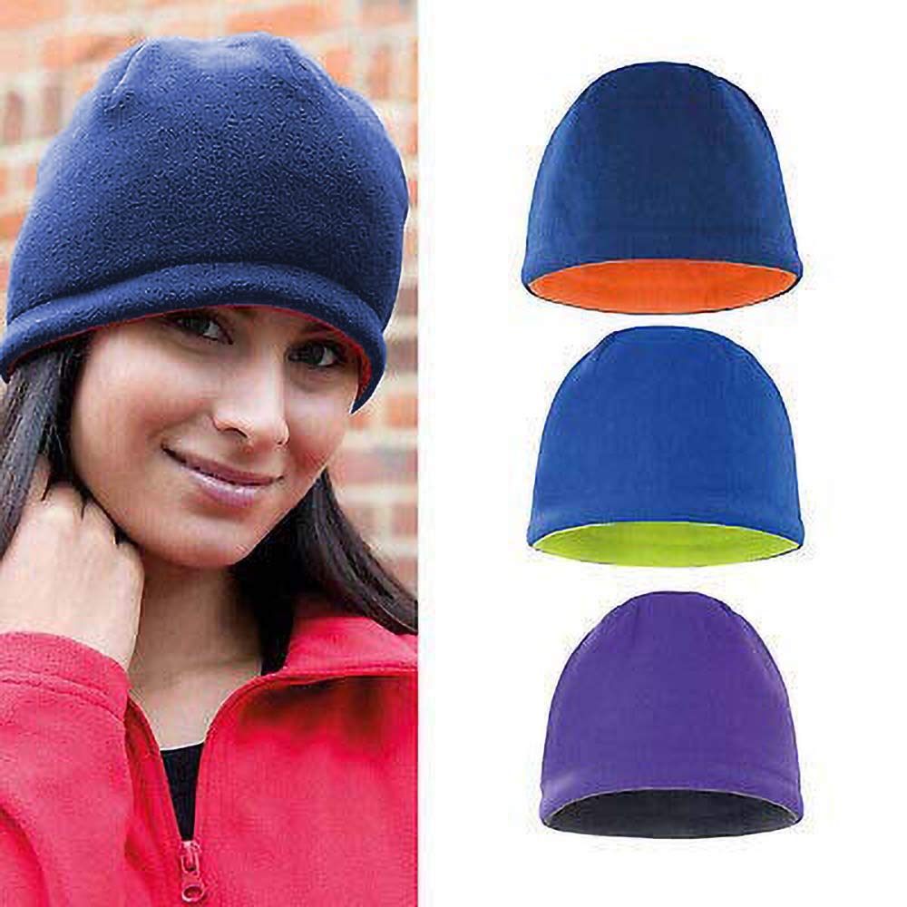 Unisex Reversible Fleece Skull Hat for Men & Women - Warm Winter Beanie for Cold Weather - Perfect for Skiing, Snowboarding & Outdoor Activities
