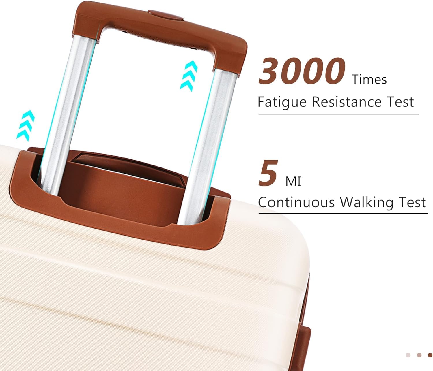Merax 3-Piece ABS Hardside Luggage Set with Spinner Wheels & TSA Lock - 20/24/28 Inch Lightweight Suitcase for Travel, Beige | Perfect for Family Vacations, Business Trips & International Travel