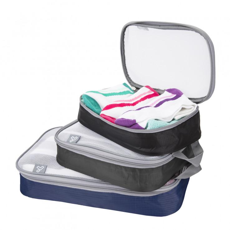 Travelon Set of 3 Lightweight Packing Organizers - Waterproof Travel Storage Bags for Suitcase, Clothes & Accessories - Perfect for Vacation, Business Trips & Weekend Getaways