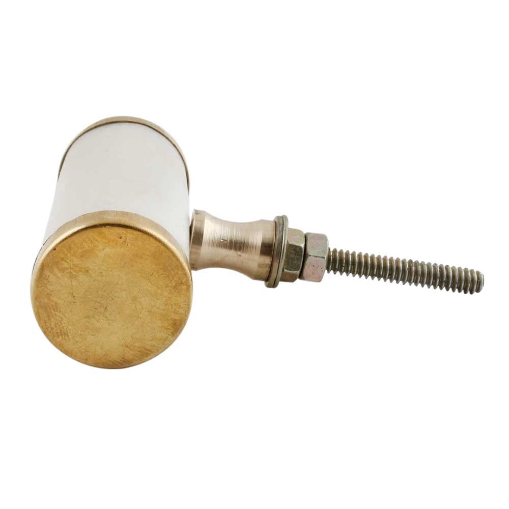 2-Pack Round White Luxury Marble Drawer Knobs - Premium Kitchen Cabinet Hardware, Decorative Stone Dresser Pulls for Cupboard & Door Handles - Perfect for Modern Home, Office & DIY Furniture Upgrade
