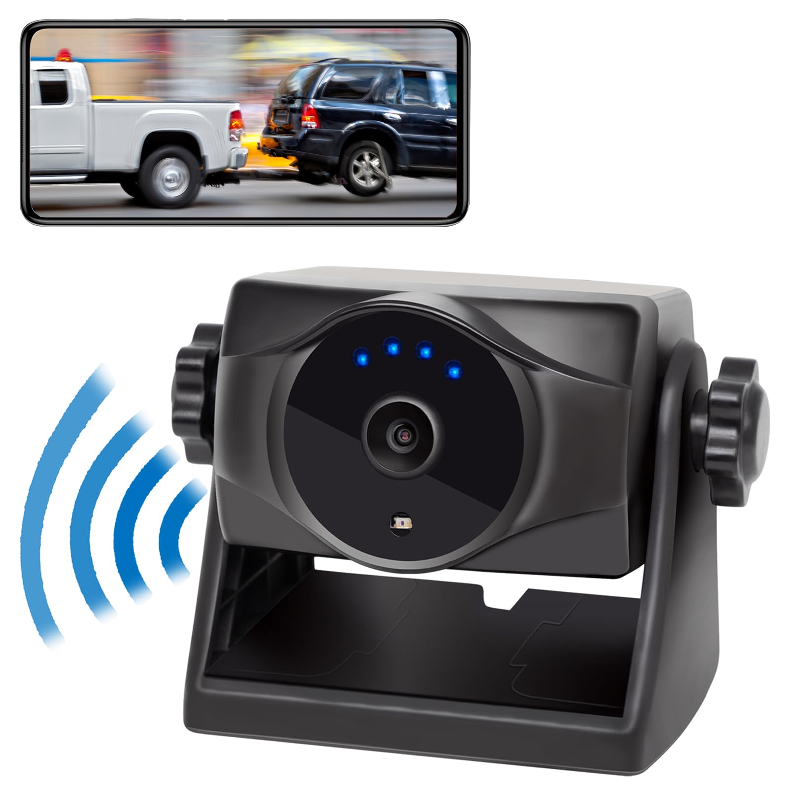 INSEETECH 1080P Magnetic Wireless Backup Camera with 90-Day Standby Battery - Waterproof Front/Rear View Camera for Trailers, Boats, RVs, Trucks & Cars - Compatible with iPhone, iPad & Android - Perfect for Safe Parking, Hitching & Towing