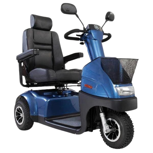 Afikim Afiscooter C3 Standard 3-Wheel Electric Mobility Scooter for Adults - Blue | Lightweight & Portable | Ideal for Shopping, Travel & Outdoor Activities