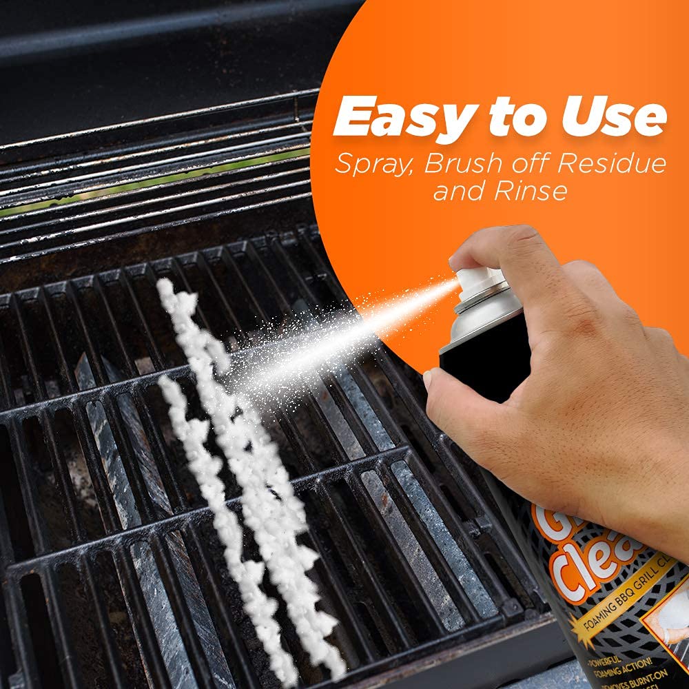 Fuller Brush Heavy Duty Foaming Grill Cleaner Spray - 6 Pack for Oven, Griddle & Iron Plate Cleaning | Safe & Effective Grease Remover for BBQ Racks & Grills | Perfect for Outdoor Cooking, Camping & Backyard Parties