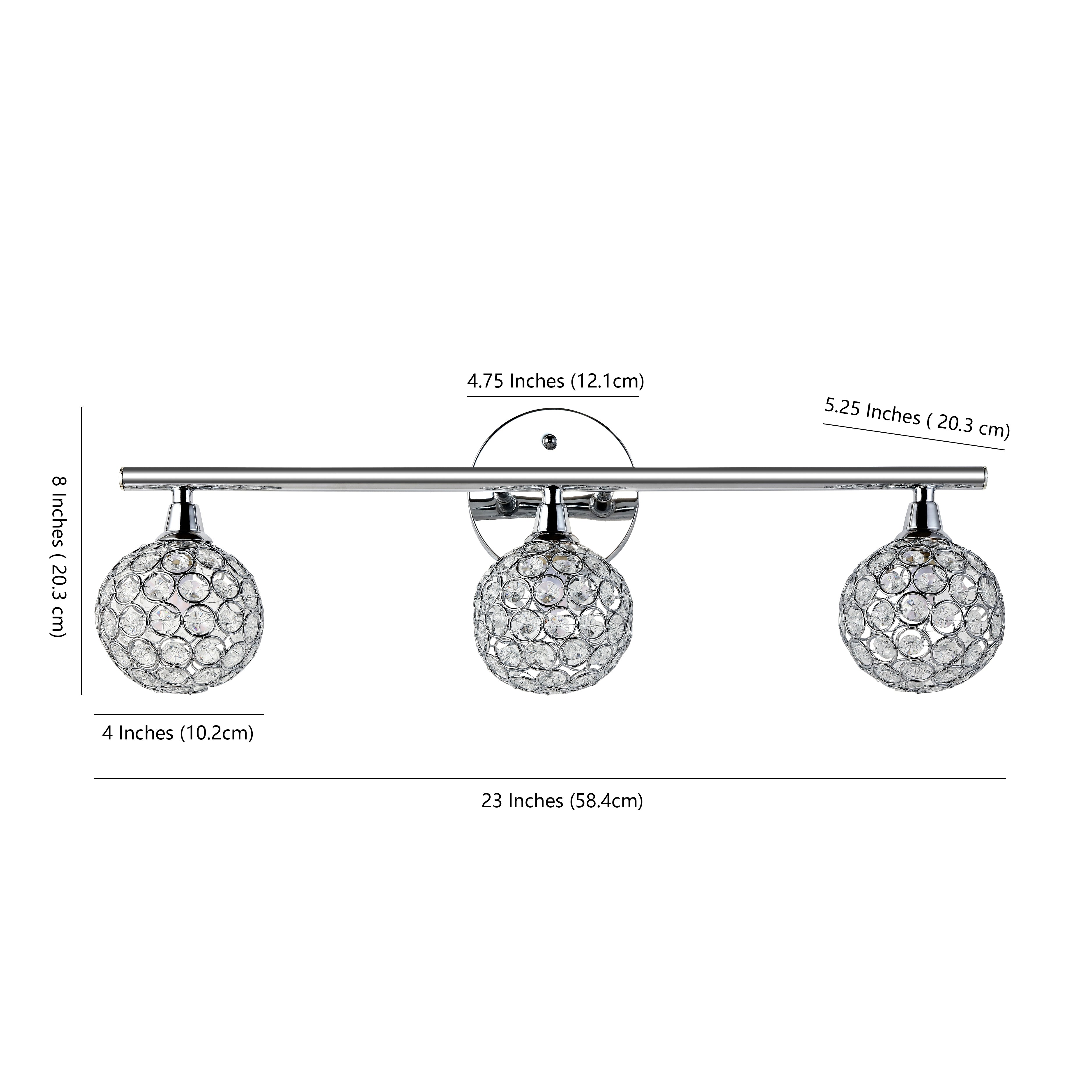Maeve Iron and Glass Contemporary Glam LED Vanity Light - Modern Bathroom Lighting for Makeup and Dressing Room - Perfect for Bedroom, Powder Room, and Luxury Home Decor