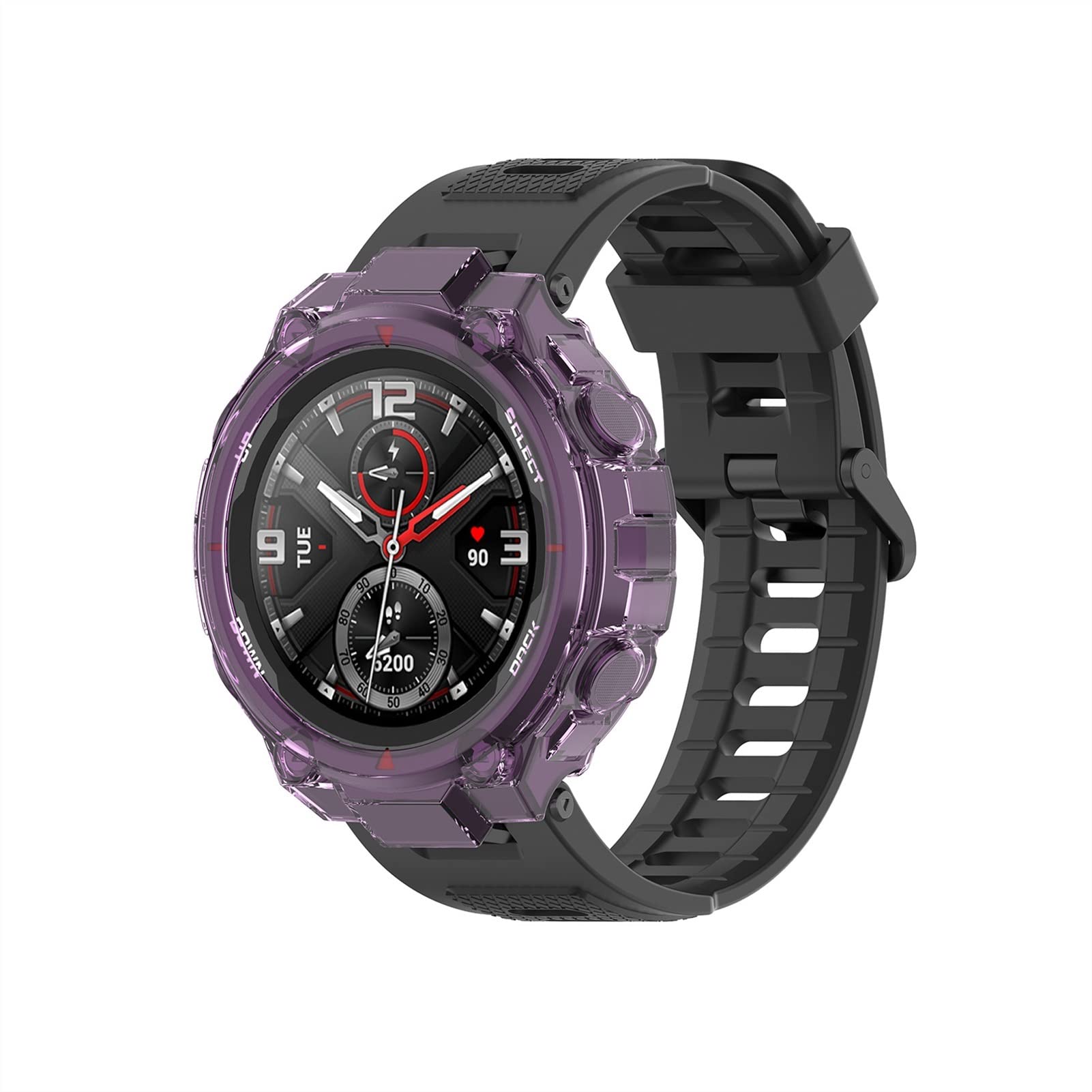 **Huami T-Rex Replacement Silicone Band - Soft Sport Strap for Smart Watch, Durable Wrist Protection Case, Transparent (4-Strap Pack) - Perfect for Running, Swimming & Outdoor Activities**