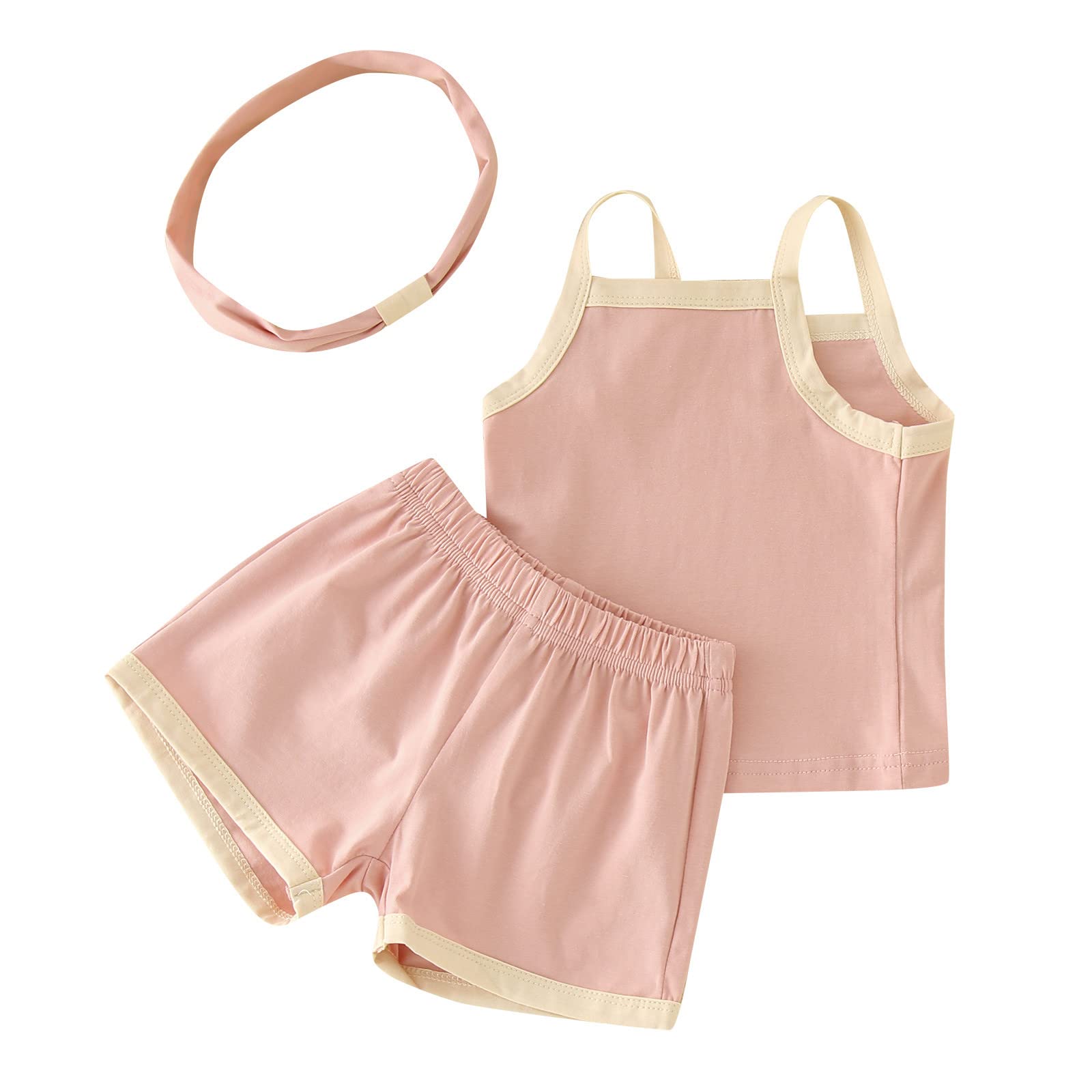 Newborn Baby Girls & Boys Sleeveless Vest & Shorts 3-Piece Outfit Set - Soft Cotton Summer Clothes with Headband for 0-12 Months | Perfect for Photoshoots, Playtime & Special Occasions