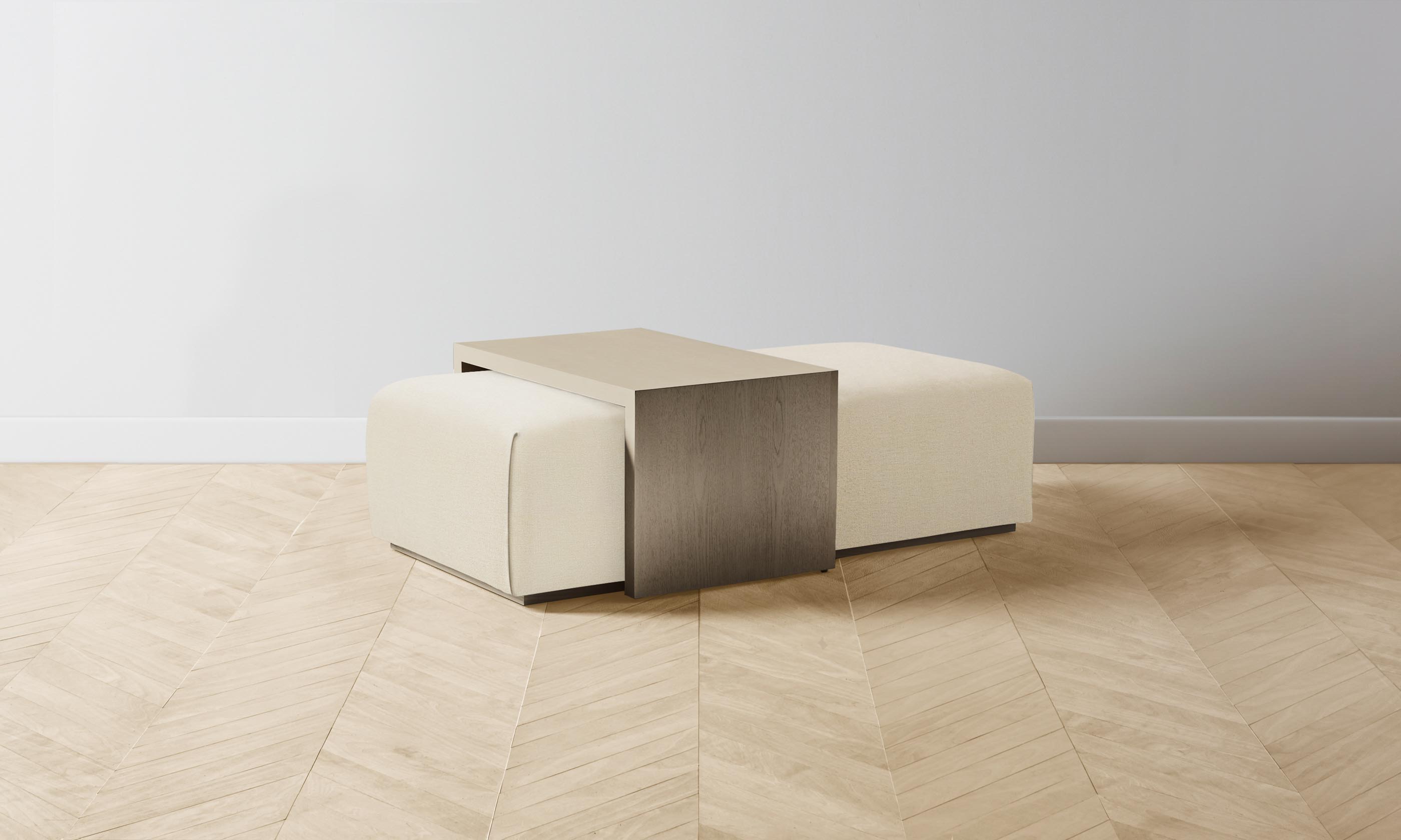The Bowery Ottoman - Performance Linen Weave Prairie Style Footrest | Perfect for Living Room, Bedroom & Home Decor