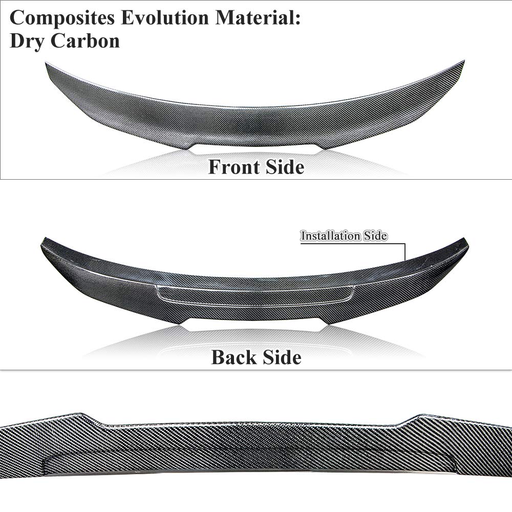 AeroBon Prepreg Dry Carbon Fiber Trunk Spoiler for 2014-2024 Infiniti Q50 & Q50S - H Style Rear Wing | Lightweight Performance Upgrade for Sporty Look & Enhanced Aerodynamics | Perfect for Car Enthusiasts & Racing Enthusiasts