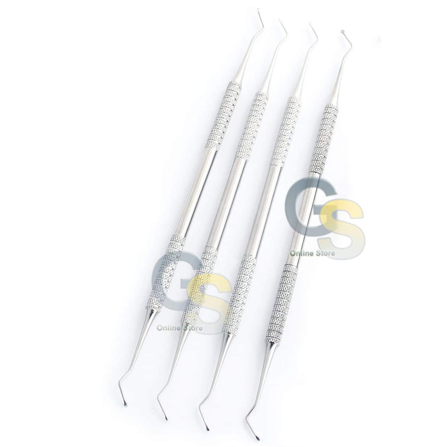 Dental Excavator Spoon Set of 4 - Endodontic Restorative Filling Tools for Dentists & Dental Clinics | Perfect for Composite Removal, Caries Excavation & Root Canal Procedures