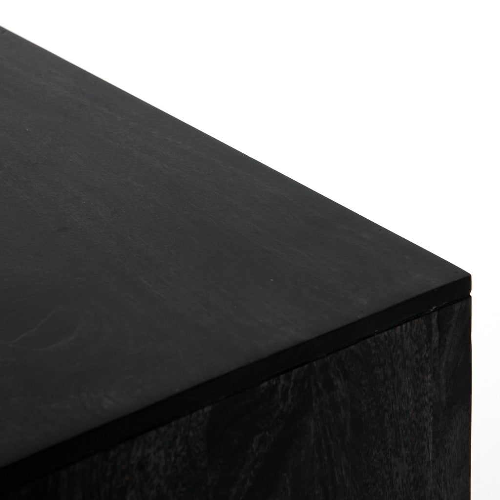 Carmel Sideboard - Black Wash Finish - Modern Buffet Cabinet for Dining Room, Living Room & Entryway Storage
