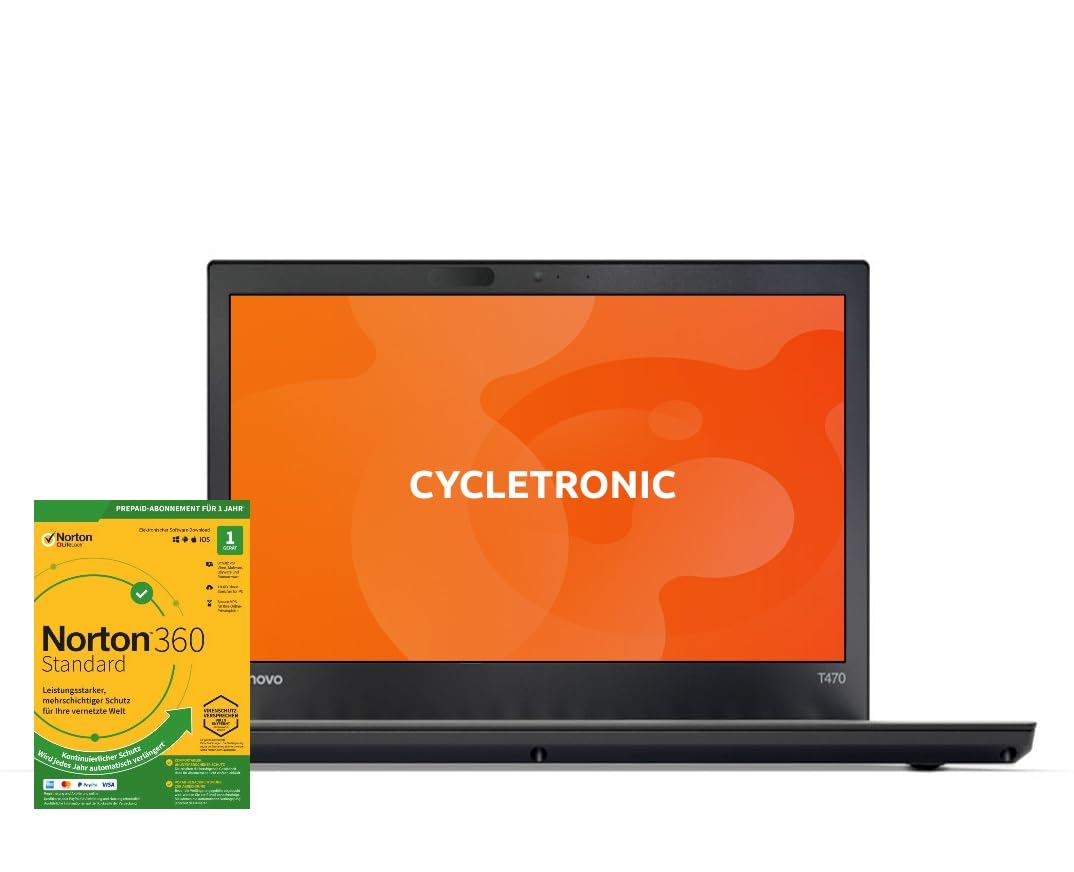 Refurbished Lenovo ThinkPad T470 Business Laptop - Intel Core i5-6300U, 16GB RAM, 500GB SSD, 1920x1080 Full HD Display, Windows 11 Pro with Norton Antivirus | Perfect for Office Work, Remote Jobs & Business Travel