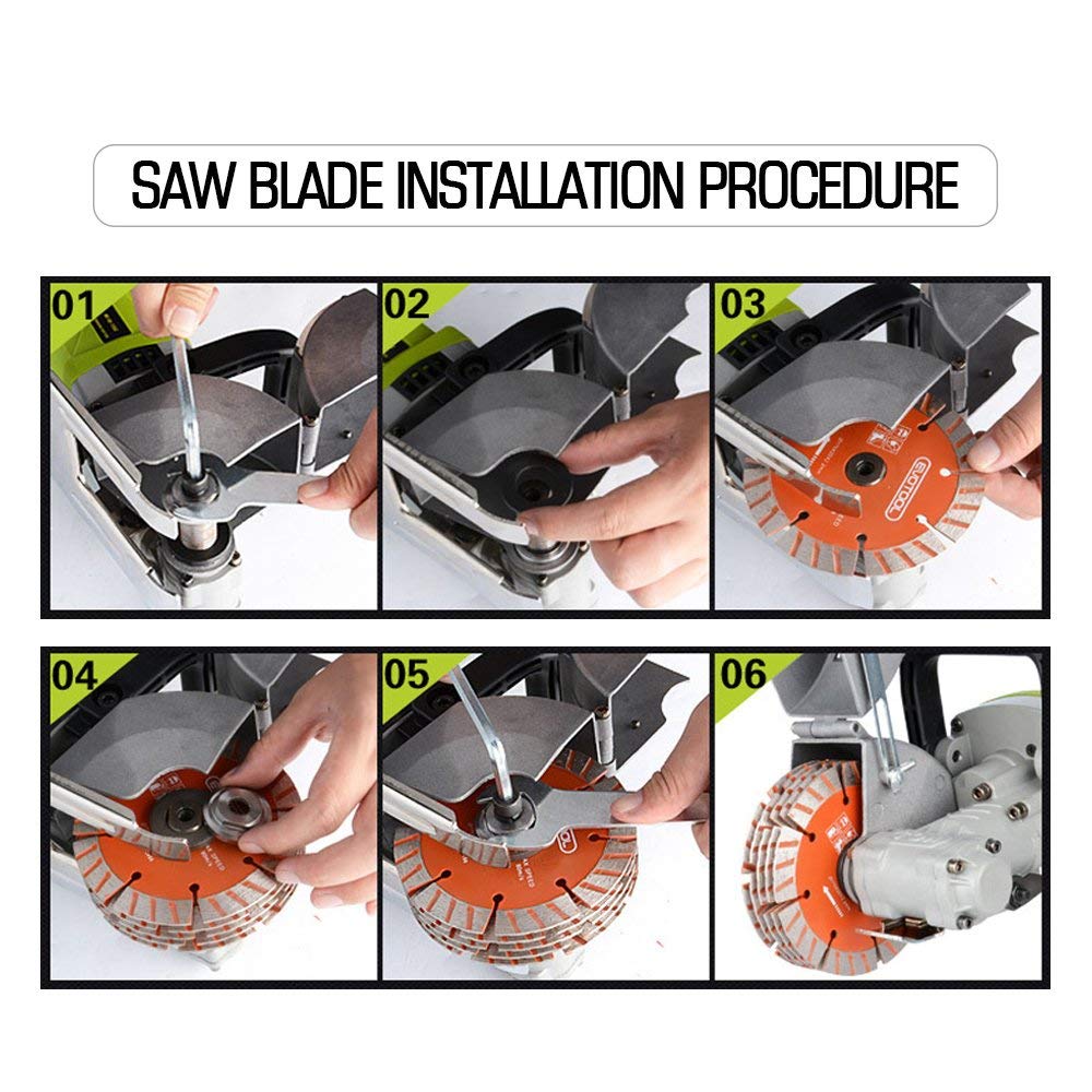 4000W Electric Wall Groove Cutter - 220V Concrete & Brick Slotting Machine with 5 Saw Blades & Carrying Case | Perfect for DIY Home Renovation, Construction Projects & Tile Installation