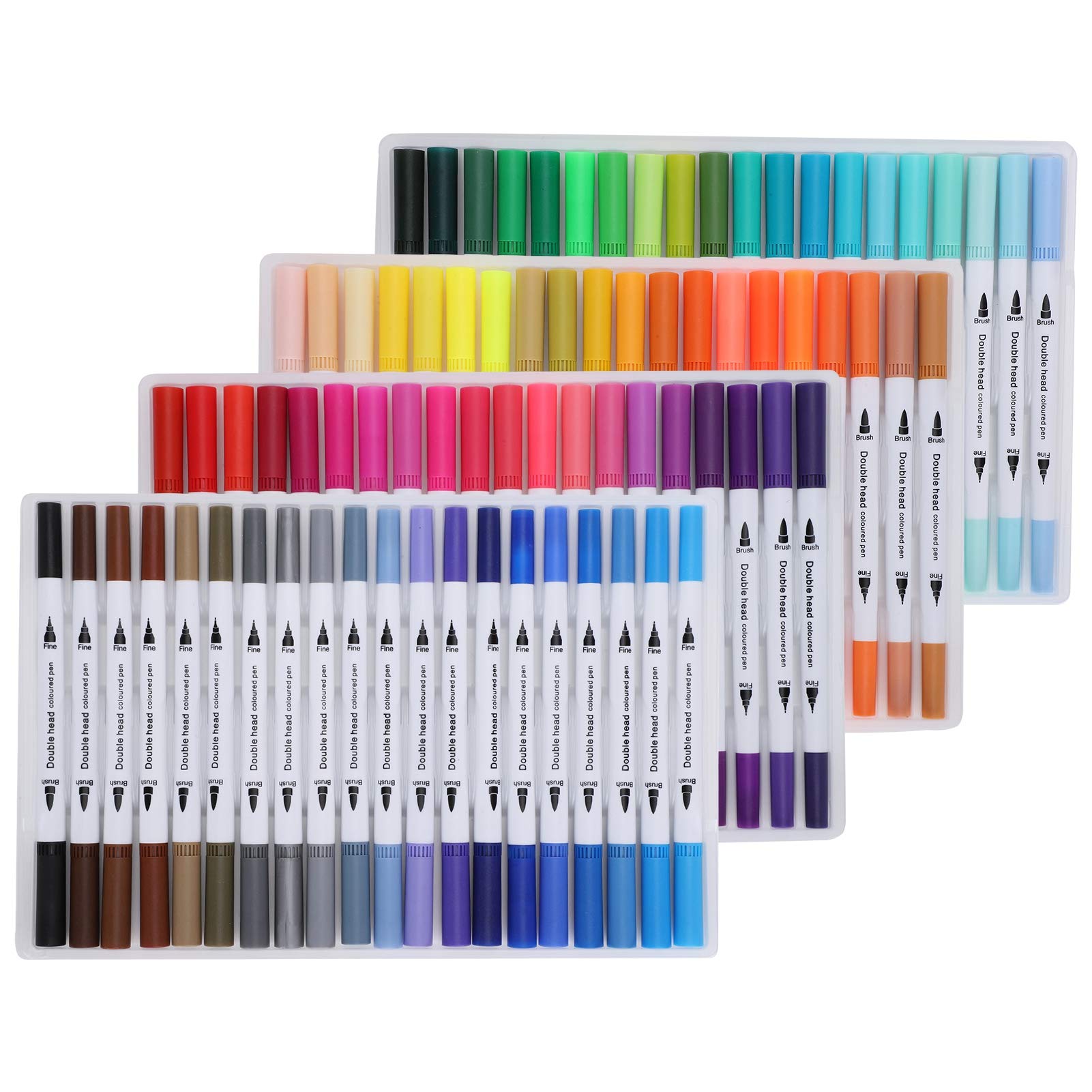 Soft Tip 0.5mm Fine Nib Watercolor Markers - Dual Brush & Fine Liner for Professional Painting, Adult Coloring Books, Handicrafts (80 Colors) - Perfect for Artists, Calligraphy & DIY Projects