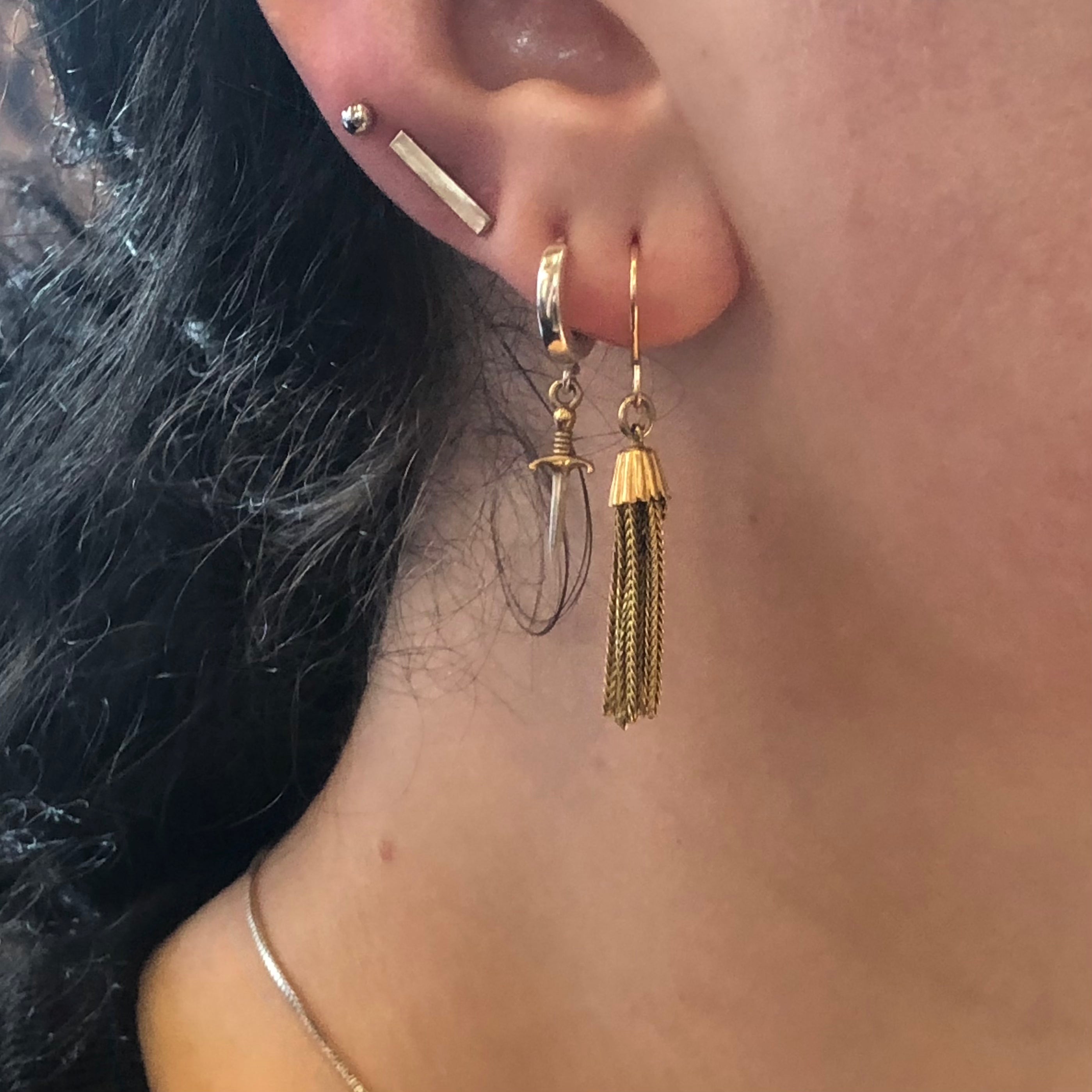 Vintage Gold Filled Tassel Earrings for Women - Elegant Dangle Drop Jewelry for Parties, Weddings & Special Occasions