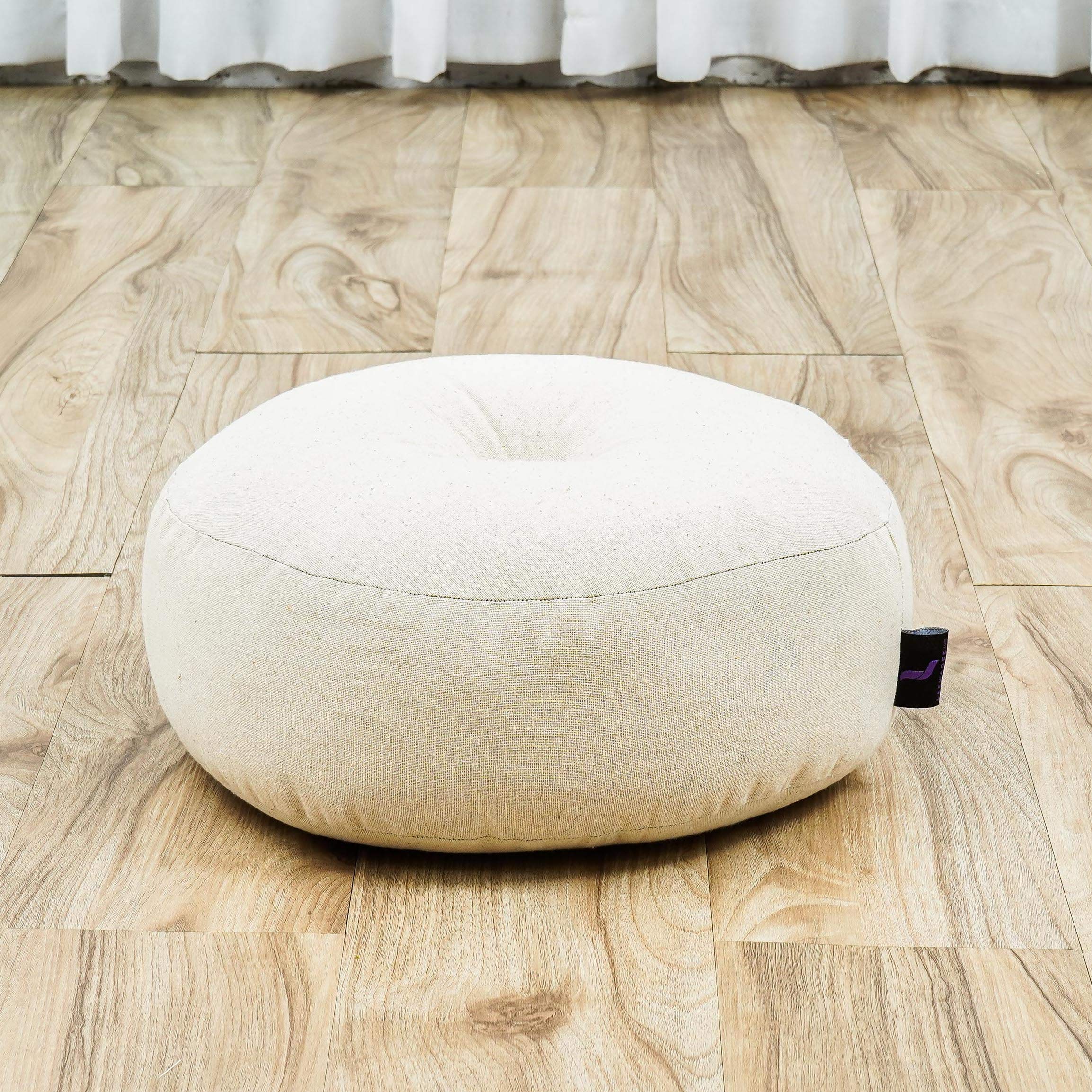 Premium Leewadee Meditation Cushion Set - Small Zafu Yoga Pillow & Roll-Up Zabuton Mat with Natural Kapok Filling for Yoga, Zen Meditation & Home Relaxation