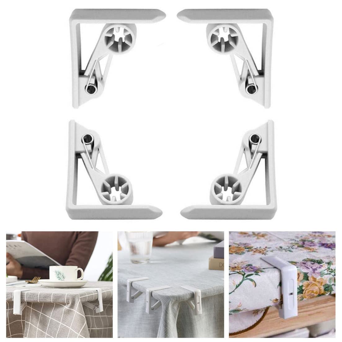 4PCS Plastic Table Cover Clips - Heavy Duty Tablecloth Clamps for Outdoor Party, Picnic, Wedding & Event Decor - Secure Table Skirts & Linens