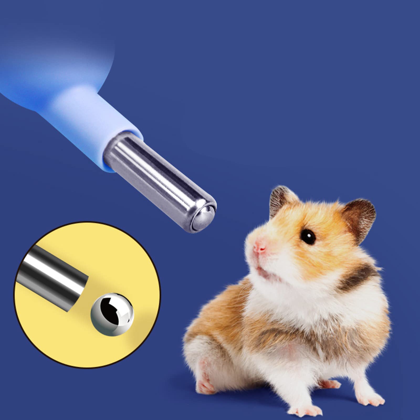 Hamster Water Bottle Dispenser - Hangable Pet Drinking Fountain Feeder for Cages, Travel & Outdoor Use
