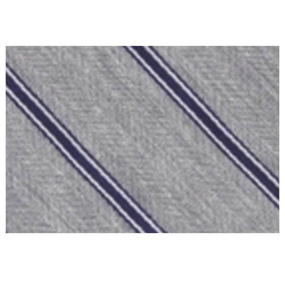 Club Room Men's Battalion Silk Blend Striped Neck Tie - Gray - Regular Size | Perfect for Business Meetings, Weddings & Formal Occasions