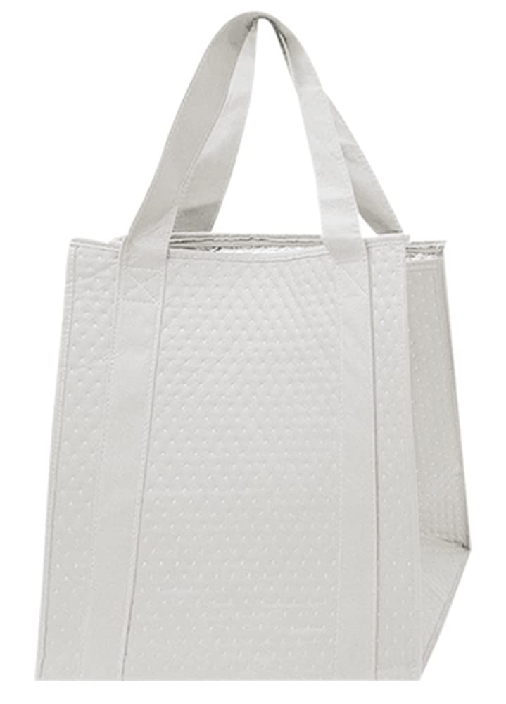**Eco-Friendly Insulated Reusable Grocery Bags with Zippered Top & Bottom Board - Large (50-Pack, Grey) - Perfect for Shopping, Meal Prep & Picnics**