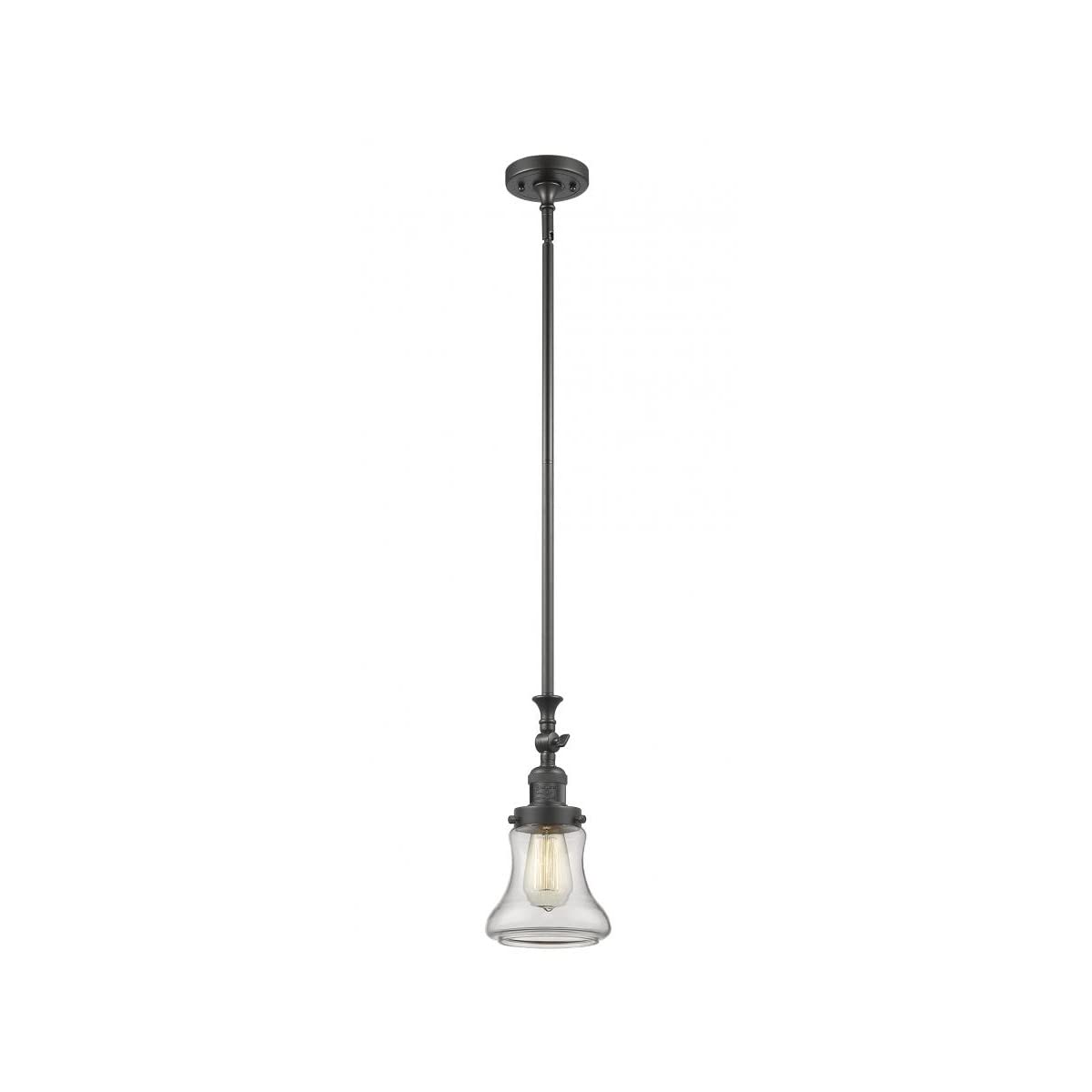 Vintage Dimmable LED Mini Pendant Light - Oil Rubbed Bronze Finish - 1 Light Fixture - Energy Efficient & Adjustable Brightness - Perfect for Kitchen Islands, Dining Rooms & Bar Counter Lighting