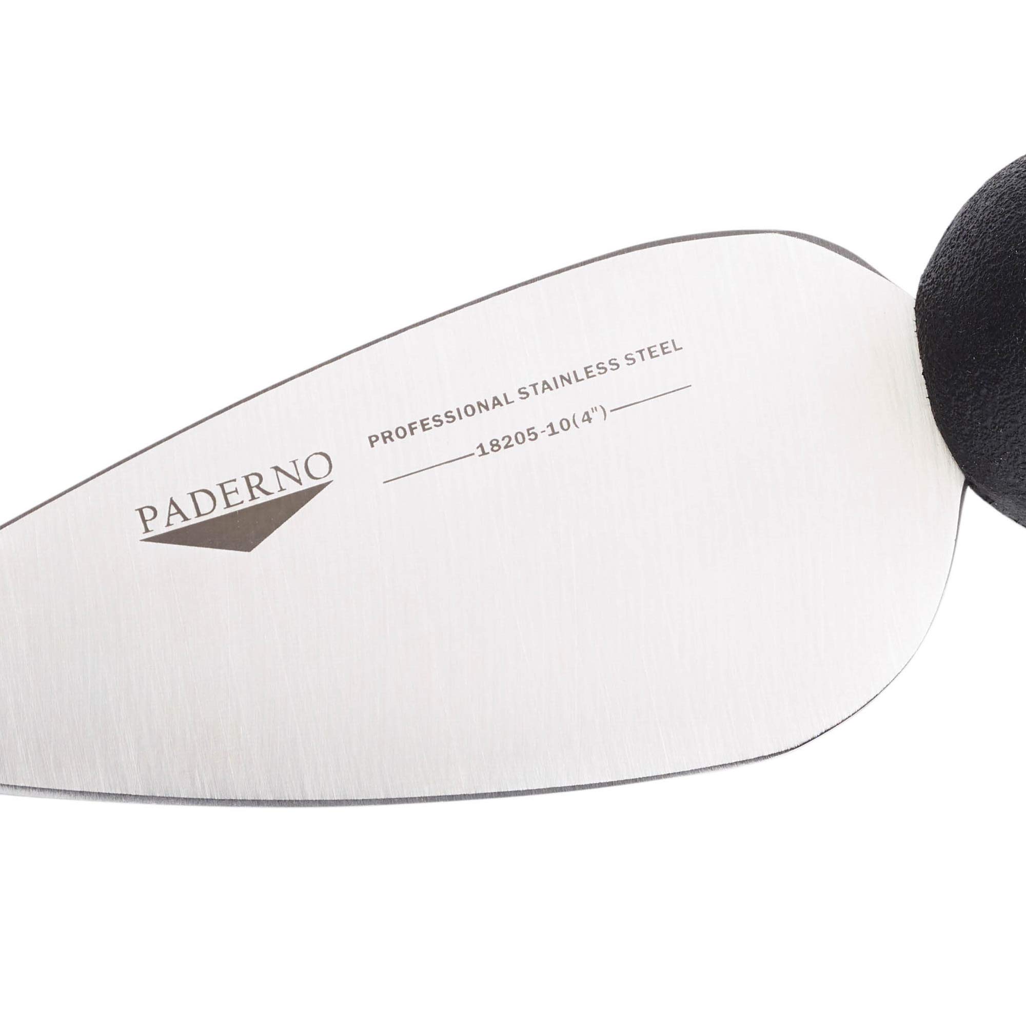Paderno World Cuisine 4 Inch Parmesan Cheese Knife - Stainless Steel Forged Blade - Perfect for Grating Hard Cheeses, Charcuterie Boards & Italian Cooking