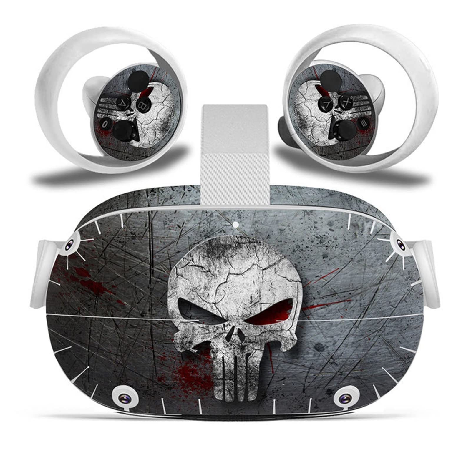 Oculus Quest 2 VR Headset & Controller Skins - Cartoon Vinyl Decal Stickers (2-Pack) | Protective Wrap for Gaming Accessories | Perfect for VR Gaming & Customization
