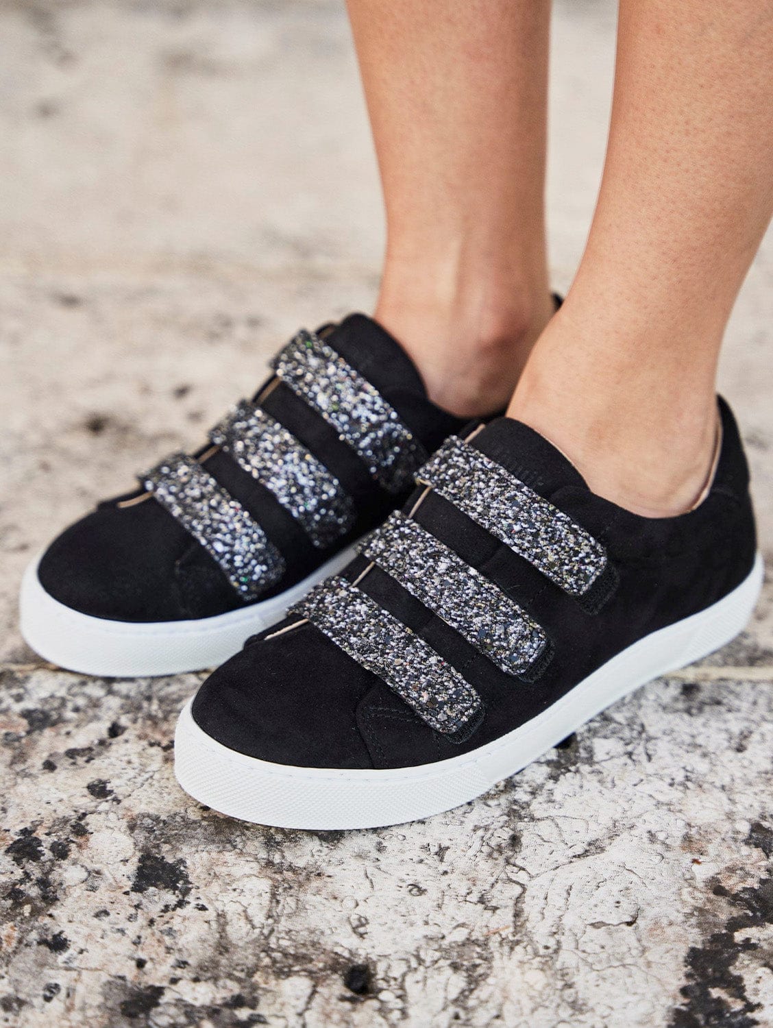 Eco-Friendly Vegan Suede Sneakers for Women - Comfortable Recycled Black Casual Shoes | Perfect for Walking, Travel & Sustainable Fashion