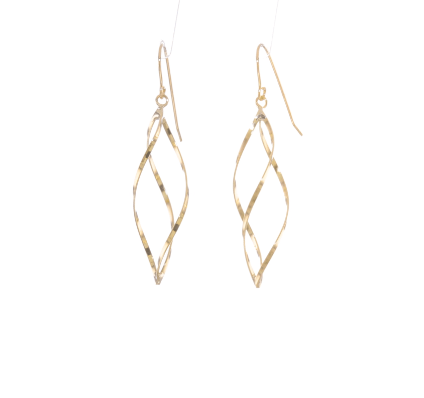 Elegant Gold Twisted Dangle Earrings TL428 - Trendy Statement Jewelry for Women, Perfect for Parties, Weddings & Date Nights