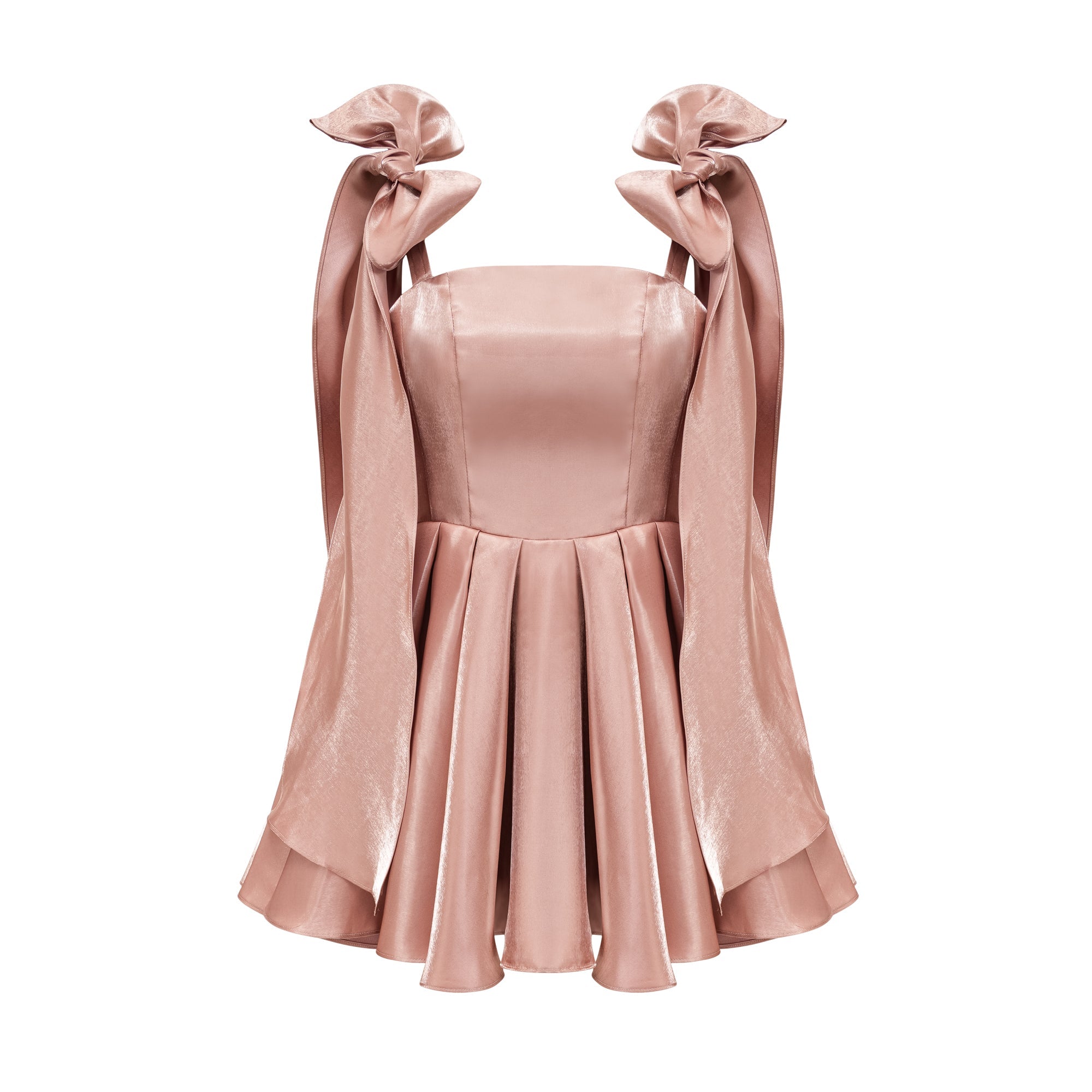 Catiana Bow Detail Flared Dress - Elegant Women's Party & Evening Gown for Weddings, Cocktails & Special Occasions