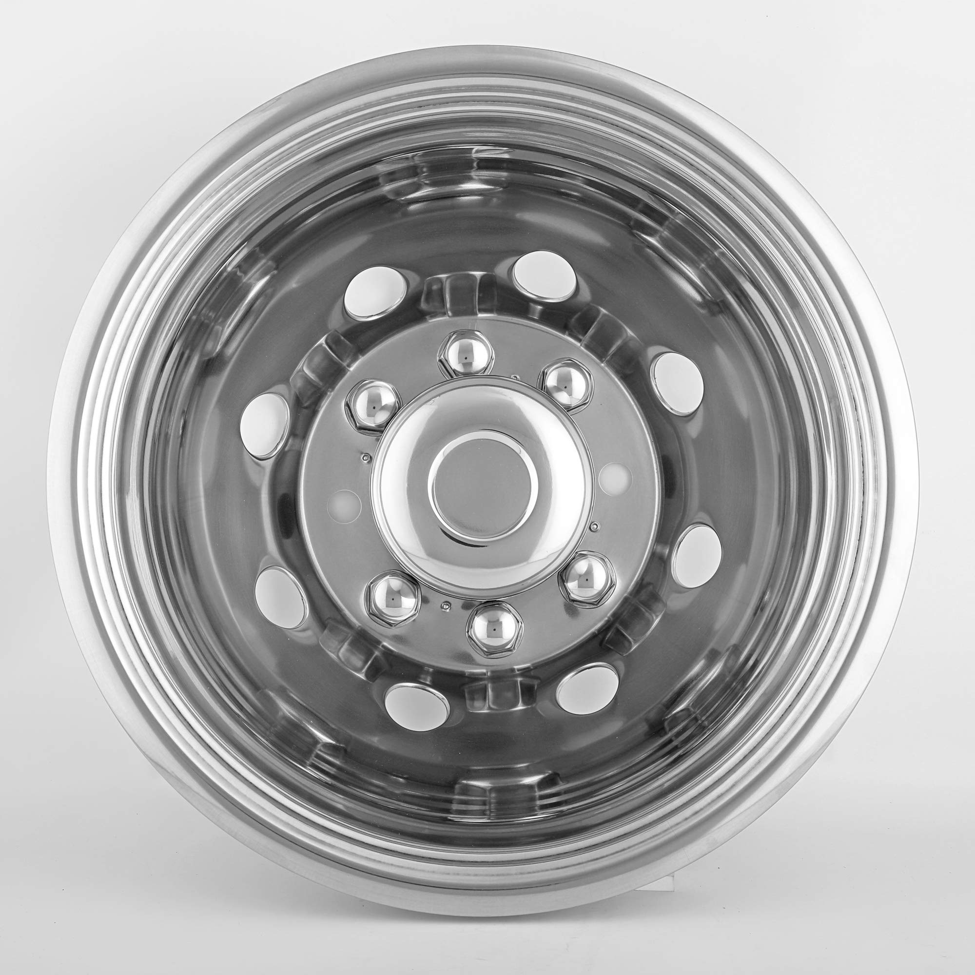 4pcs Polished Stainless Steel Wheel Simulators - 16