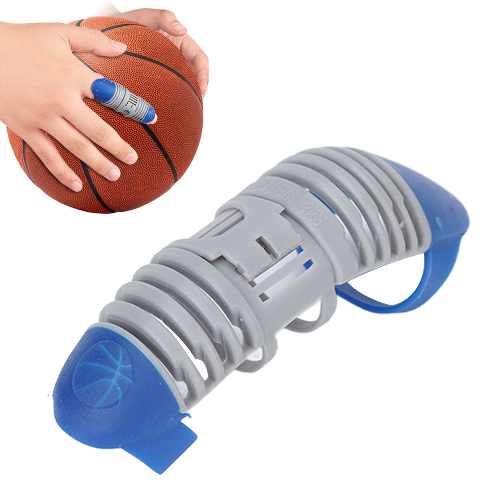 Finger Splint for Basketball & Volleyball - Hollow Support Brace (L) - Protect Injured Fingers During Sports