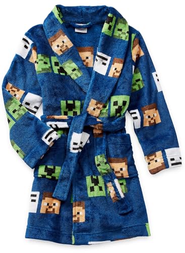 Minecraft Creeper Dressing Gown for Boys - Pixelated Gamer Bathrobe & Cosplay Costume - Perfect for Gaming, Sleepovers, and Birthday Gifts
